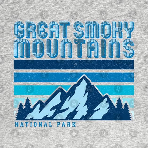 Great Smoky mountains national park retro vintage mountains by hardy 